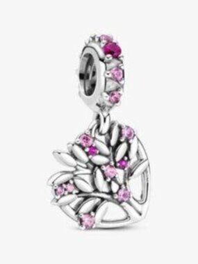 Pandora Pink Heart Family Tree Dangle Charm